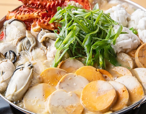 贅沢★牡蠣×アン肝×白子の新痛風鍋