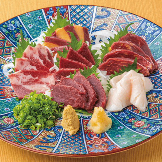 馬刺し 5点盛り