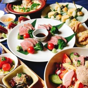 寒鰤のカルパッチョや自慢のお稲荷さんなど彩りコース7品【2H飲放付】5500円(税込)