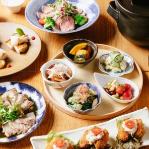 京生麩の味噌田楽・鯛の羽釜御飯など食べ尽くしコース8品【2H飲放付】6600円(税込)