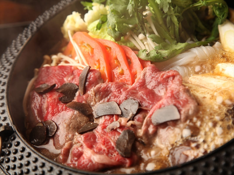 特選牛のトリュフすき焼き